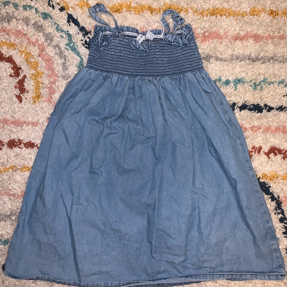 Crewcuts Blue Pleated Spaghetti Strap Sundress